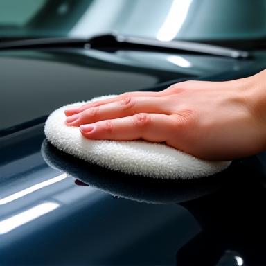 Applying a ceramic coating with a microfiber applicator
